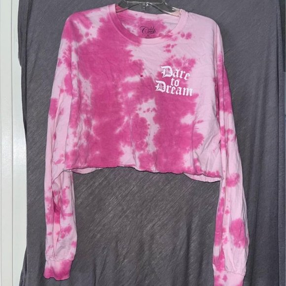 Cold Crush Tops - Cold Crush “Dare to Dream” Tie-Dye Midriff Top, XL